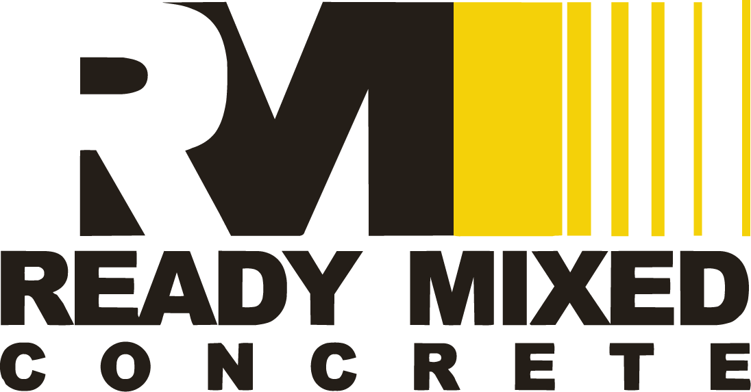 RM Ready Mixed Concrete logo with yellow vertical stripes.